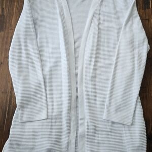 Northern Reflections White Ribbed Cardigan Size Small